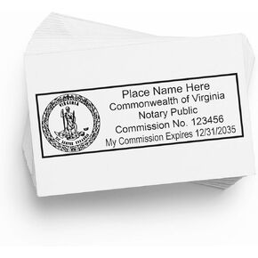 Premium Rectangular Self-Inking Notarial Stamp - 7/8 x 2-1/4, State Board Compliant - Ideal for Virginia Notary Public