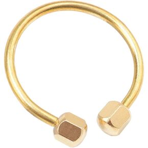 Teensery 2 Pcs Brass Keychain Circular Shape Screw Lock Clip Key Ring Key Holder for Men and Women
