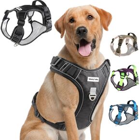 WindyTails Dog Harness for Large Medium Small X-Large Sized Dog, No Pull Tatical Dog Harness Large Dog Medium, Purple, Small