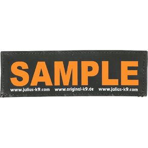JULIUS K9, Original Custom Patch with Hook and Loop Fastener, Small, 1 Piece, Black with Blaze Orange Letters