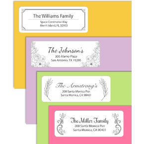Personalized Return Address Labels - Custom Self-Adhesive Stickers - Elegant Black Print (30-1020 Labels)