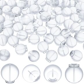 50 Pcs Comfort Impenetrable Soft Safety Backs, Secure Clear Rubber Earring Backs, TPE Material Backs for Earrings Posts (6.5mm)