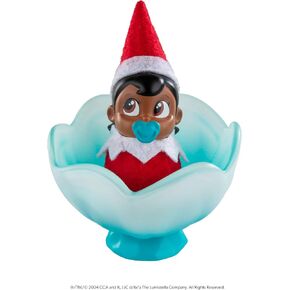 The Elf on the Shelf Frost Pips Mini Blooms Elf Baby Girl with Brown Eyes - Includes Frost Flower Cradle - for Ages 3 Years and Above