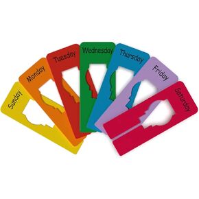 Rectangle Size Dividers - Days of The Week (Multi-Color)