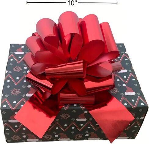 Big Red Bows(2 Pack) - 10 Inch Large Bow for Presents, Bike, Kids' Ride-On Car, Wedding, Christmas, Thanksgiving, Birthdays & Parties. in Saudi Arabia