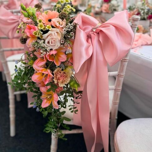 ديكور كبير لحفل القوس ، 18 × 33 بوصة كبيرة من أقواس وردية كبيرة كويكيت ، خلفية الحفلات ، الشريط العملاق تويست ربطة عنق هدية معلقة القوس لعيد الميلاد لحفلة البكالوريوس دش دش الزفاف الزفاف in Kuwait