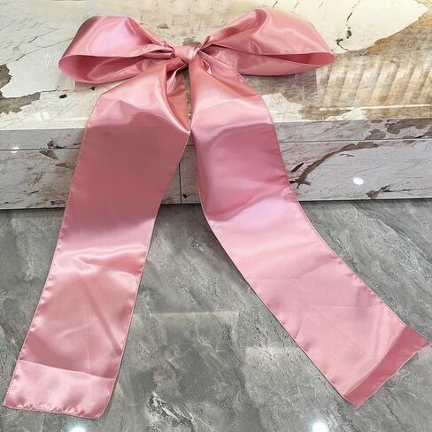 ديكور كبير لحفل القوس ، 18 × 33 بوصة كبيرة من أقواس وردية كبيرة كويكيت ، خلفية الحفلات ، الشريط العملاق تويست ربطة عنق هدية معلقة القوس لعيد الميلاد لحفلة البكالوريوس دش دش الزفاف الزفاف in Kuwait