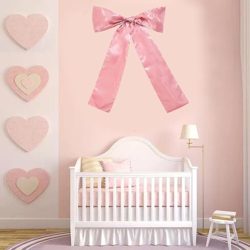 ديكور كبير لحفل القوس ، 18 × 33 بوصة كبيرة من أقواس وردية كبيرة كويكيت ، خلفية الحفلات ، الشريط العملاق تويست ربطة عنق هدية معلقة القوس لعيد الميلاد لحفلة البكالوريوس دش دش الزفاف الزفاف in Kuwait