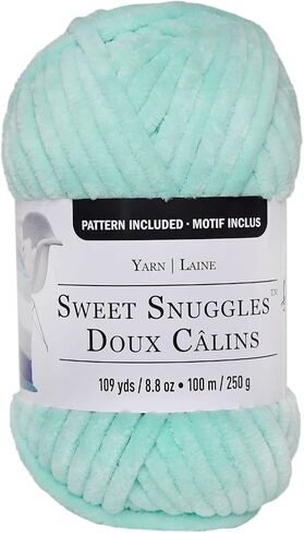 Sweet Snuggles Yarn by Loops & Threads - Yarn for Knitting, Crochet, Weaving, and Arts & Crafts - Pink, Polyester, 8.8 oz in Saudi Arabia