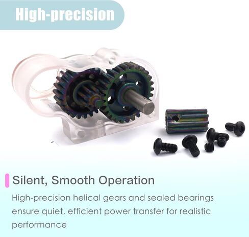 Aluminum LCG Center Transmission Gearbox with Steel Gear Upgrades Part for for 1/10 RC Car SCX10 TRX4 RC4WD Capra Axle DIY Chassis(Colorful) in Saudi Arabia
