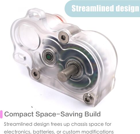 Aluminum LCG Center Transmission Gearbox with Steel Gear Upgrades Part for for 1/10 RC Car SCX10 TRX4 RC4WD Capra Axle DIY Chassis(Colorful) in Saudi Arabia