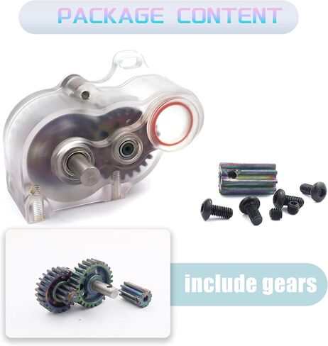 Aluminum LCG Center Transmission Gearbox with Steel Gear Upgrades Part for for 1/10 RC Car SCX10 TRX4 RC4WD Capra Axle DIY Chassis(Colorful) in Saudi Arabia