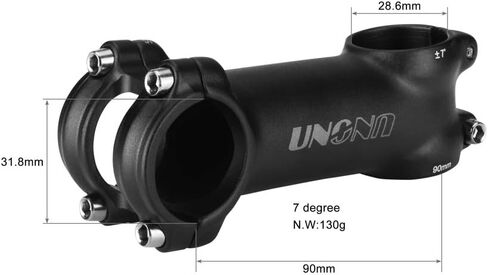 FOMTOR 25.4 Bike Stem 60mm 7 Degree MTB Bike Handlebar Stems Riser for Mountain Bicycle Road Bike BMX MTB Alloy Aluminum(Black) in Saudi Arabia