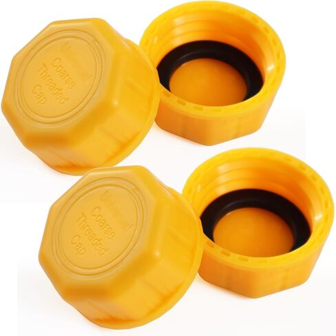 5 Gallon Gas Can Cap - Durable Replacement Gas Cap for Gasoline Tanks, Plastic Gas Cans - Includes Coarse Thread Gas Cap & Solid Transportation Caps in Kuwait