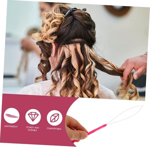 Healvian 10pcs تمديد الإبرة أداة إبرة سهلة الاستخدام جهاز حبة لربط الصالون لتركيب الشعر المنزلي in Kuwait