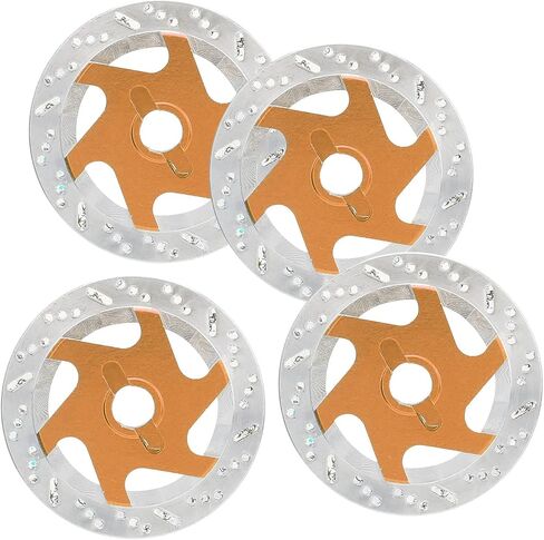4PCS Universal Aluminum Alloy RC Car Brake Disc Metal Hex Adapter for 1/10 Remote Control Car (Gold) in Saudi Arabia