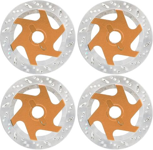 4PCS Universal Aluminum Alloy RC Car Brake Disc Metal Hex Adapter for 1/10 Remote Control Car (Gold) in Saudi Arabia