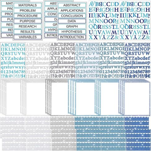 96 PCS Glitter Science Fair Supplies تشمل لوازم العناوين العاطفية للعلوم العاطفية العناوين. in Saudi Arabia