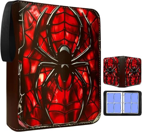 Trading Card Binder, 4 Pockets 400 Cards Holder with 50 Removable Sleeves Card Book Card Organizer for Game Cards Sports Cards Album Gifts for Card Collectors in Saudi Arabia