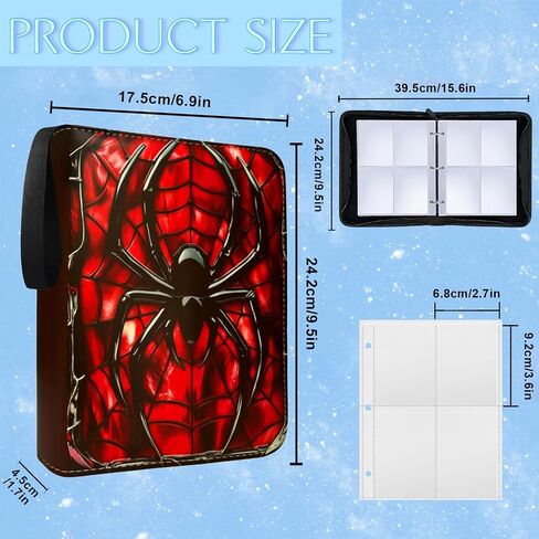 Trading Card Binder, 4 Pockets 400 Cards Holder with 50 Removable Sleeves Card Book Card Organizer for Game Cards Sports Cards Album Gifts for Card Collectors in Saudi Arabia