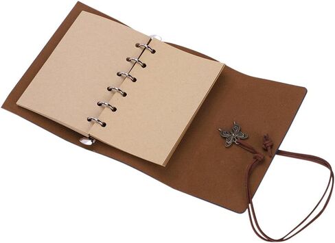 Butterfly Vintage Leather Journal Notebook Refillable Diary Sketchbook Spiral Bound Notebook with Unlined Blank Pages Travel Journal Writing Notepad Gifts for Teens Girls Boys Students in Saudi Arabia
