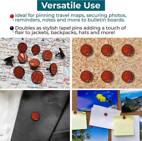 Baseball Push Pins, for Cork Board, Maps, or Lapel Pin Use, Designed in The USA, Baseball Pins, Set of 32 in Saudi Arabia