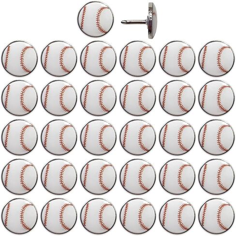 Baseball Push Pins, for Cork Board, Maps, or Lapel Pin Use, Designed in The USA, Baseball Pins, Set of 32 in Saudi Arabia
