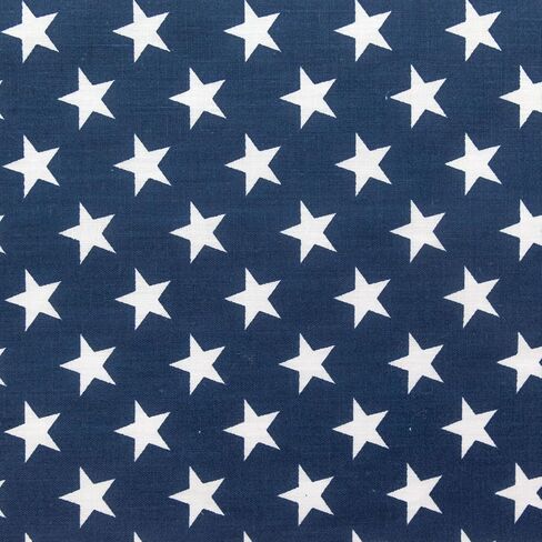 The Fabric Exchange Stars Print Poly Cotton 60 Inch Fabric by The Yard (Navy Blue) in Saudi Arabia