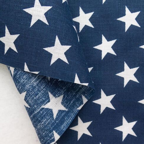The Fabric Exchange Stars Print Poly Cotton 60 Inch Fabric by The Yard (Navy Blue) in Saudi Arabia