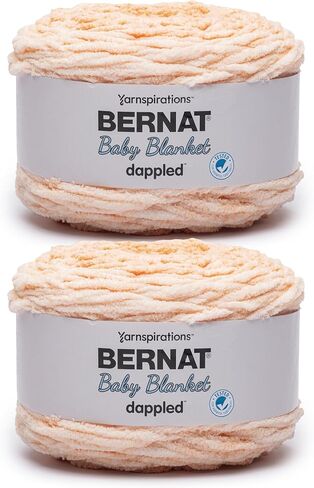 Bernat Baby Blanket dappled quarmarine خيوط - 2 حزمة من 300 جم/10.6 أوقية - 100 ٪ بوليستر - #6 سوبر ضخمة - 220 ياردة - الحياكة/الكروشيه in Saudi Arabia