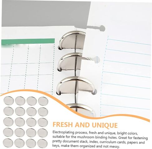 Angoily 20pcs Mushroom Hole Binder Making Mushroom Binding Rings Loose Leaf Discs Loose Leaf Ring Discs Notebook Book Binding Discs Planners Binding Buckle Binder Discs Abs Golden in Saudi Arabia