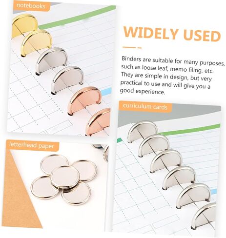 Angoily 20pcs Mushroom Hole Binder Making Mushroom Binding Rings Loose Leaf Discs Loose Leaf Ring Discs Notebook Book Binding Discs Planners Binding Buckle Binder Discs Abs Golden in Saudi Arabia