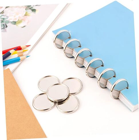 Angoily 20pcs Mushroom Hole Binder Making Mushroom Binding Rings Loose Leaf Discs Loose Leaf Ring Discs Notebook Book Binding Discs Planners Binding Buckle Binder Discs Abs Golden in Saudi Arabia
