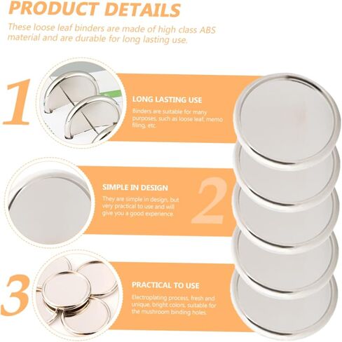 DOITOOL 20pcs Solid Binder Discs 28mm Round Planner Discs for DIY Notebook Book Binding Supplies Material in Kuwait