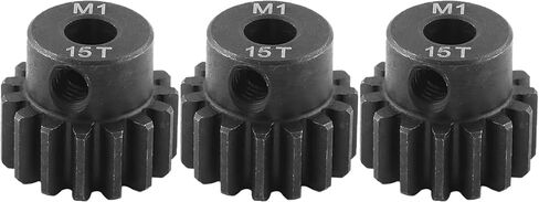 M1 Gear 15T 5mm Bore 3-Pack – High-Precision Hardened Steel Motor Pinion Gear for 1/8 1/10 RC Crawler, Monster Truck, Short Course Truck & Boat (Compatible with Traxxas Axial, FMS, HSP Redcat Losi) in Kuwait