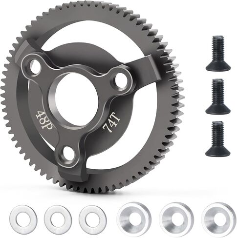 Metal 48p Spur Gear 74t 76t 83t 86t 90t for 1/10 tra-xxas slash 2wd Rustler Stampede Telluriderc Car Parts (74t) in Kuwait
