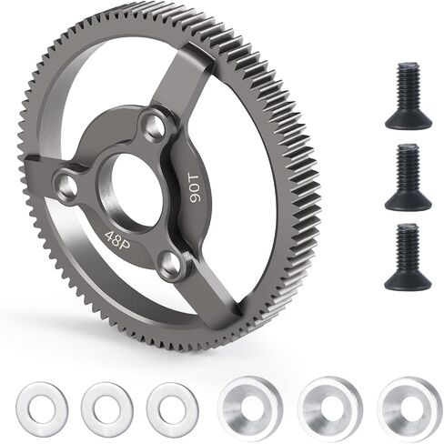 Metal 48p Spur Gear 74t 76t 83t 86t 90t for 1/10 tra-xxas slash 2wd Rustler Stampede Telluriderc Car Parts (74t) in Kuwait