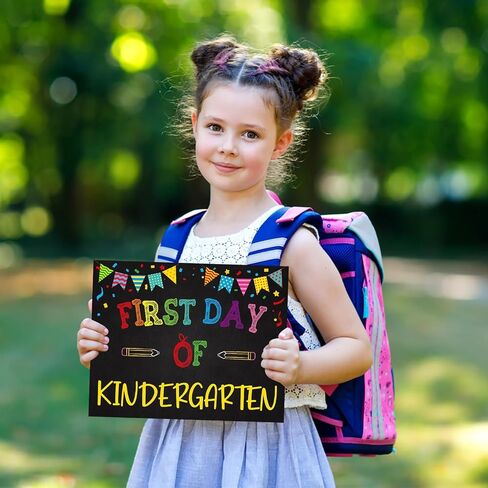 PETCEE First&Last Day of School Sign - 15 Grades First Day of School Chalkboard Sign for Kids Girls Boys 8"x 10" Preschool Kindergarten to College Photo Props Gifts in Saudi Arabia