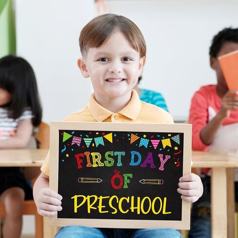 PETCEE First&Last Day of School Sign - 15 Grades First Day of School Chalkboard Sign for Kids Girls Boys 8"x 10" Preschool Kindergarten to College Photo Props Gifts in Saudi Arabia