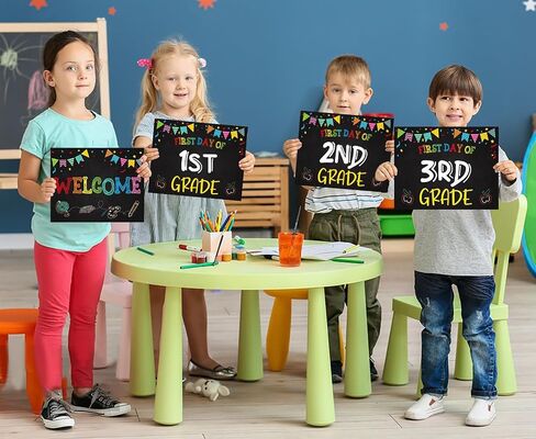 PETCEE First&Last Day of School Sign - 15 Grades First Day of School Chalkboard Sign for Kids Girls Boys 8"x 10" Preschool Kindergarten to College Photo Props Gifts in Saudi Arabia