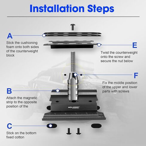 Aluminum RC Car Work Stand with 360°Rotation Lift & Screw Tray, Repair Workstation for 1/10 1/12 1/16 Scale Crawler Monster Truck Buggy, Compatible with RC Accessories (Black) in Saudi Arabia