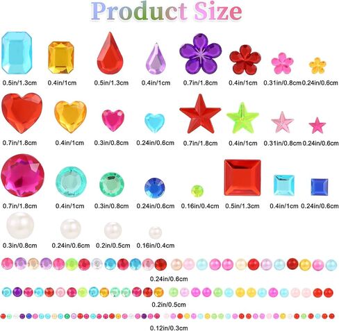 4165 Pcs Gem Stickers Jewels for Crafts Self Adhesive Rhinestone Jewel Stickers Stick on Gems Rhinestones for Crafts Acrylic Bling Heart Stickers for DIY Face Gems Makeup Craft Supplies for Kids in Saudi Arabia