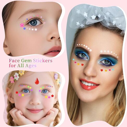 4165 Pcs Gem Stickers Jewels for Crafts Self Adhesive Rhinestone Jewel Stickers Stick on Gems Rhinestones for Crafts Acrylic Bling Heart Stickers for DIY Face Gems Makeup Craft Supplies for Kids in Saudi Arabia