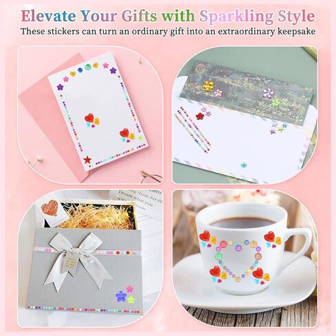 4165 Pcs Gem Stickers Jewels for Crafts Self Adhesive Rhinestone Jewel Stickers Stick on Gems Rhinestones for Crafts Acrylic Bling Heart Stickers for DIY Face Gems Makeup Craft Supplies for Kids in Saudi Arabia