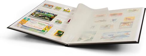 Lighthouse - "Basic" Cover Cover Stockbook for Atts - 16 White Cardstock 9 "X12" (A4) مع شرائح زجاجية - أخضر in Saudi Arabia