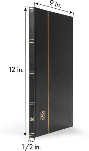 Lighthouse - "Basic" Cover Cover Stockbook for Atts - 16 White Cardstock 9 "X12" (A4) مع شرائح زجاجية - أخضر in Saudi Arabia