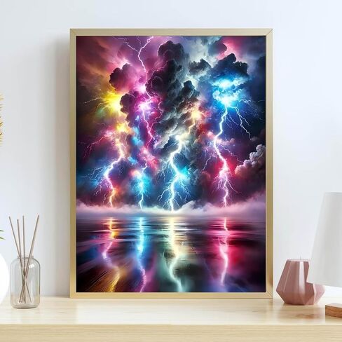 puonidwo Hippie Hippy Alien Spaceship 5D Diamond Painting Kit, Round Full Drill DIY Diamond Art for Adults, Beginners, Home Decor, 12x16 Inch in Saudi Arabia
