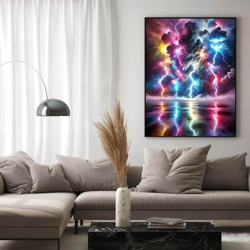 puonidwo Hippie Hippy Alien Spaceship 5D Diamond Painting Kit, Round Full Drill DIY Diamond Art for Adults, Beginners, Home Decor, 12x16 Inch in Saudi Arabia