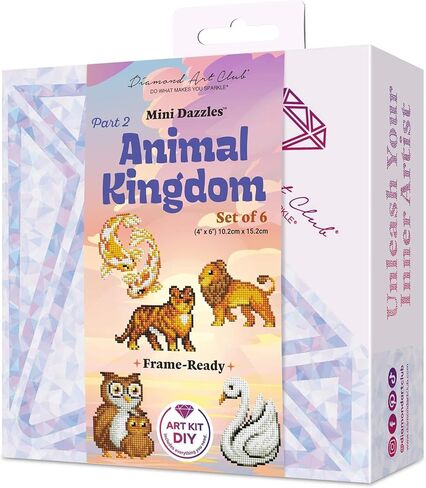 DIAMOND ART CLUB Mini Dazzles - 4th of July Celebrations, Fun DIY Diamond Painting Kit for Adults, Diamond Art Canvas for Beginners, 4" x 6" (Pack of 6) in Saudi Arabia