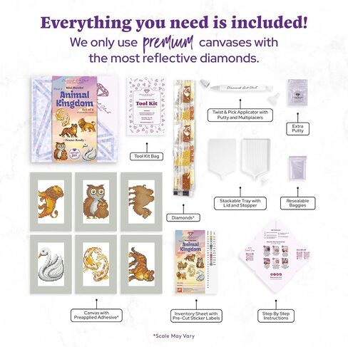 DIAMOND ART CLUB Mini Dazzles - 4th of July Celebrations, Fun DIY Diamond Painting Kit for Adults, Diamond Art Canvas for Beginners, 4" x 6" (Pack of 6) in Saudi Arabia